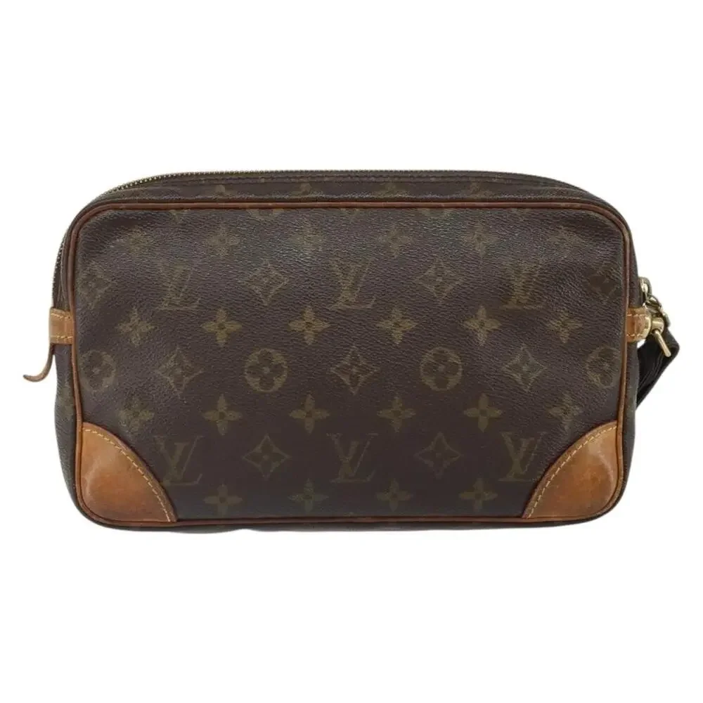 Louis Vuitton Monogram Marly Dragonne GM Clutch Bag Brown